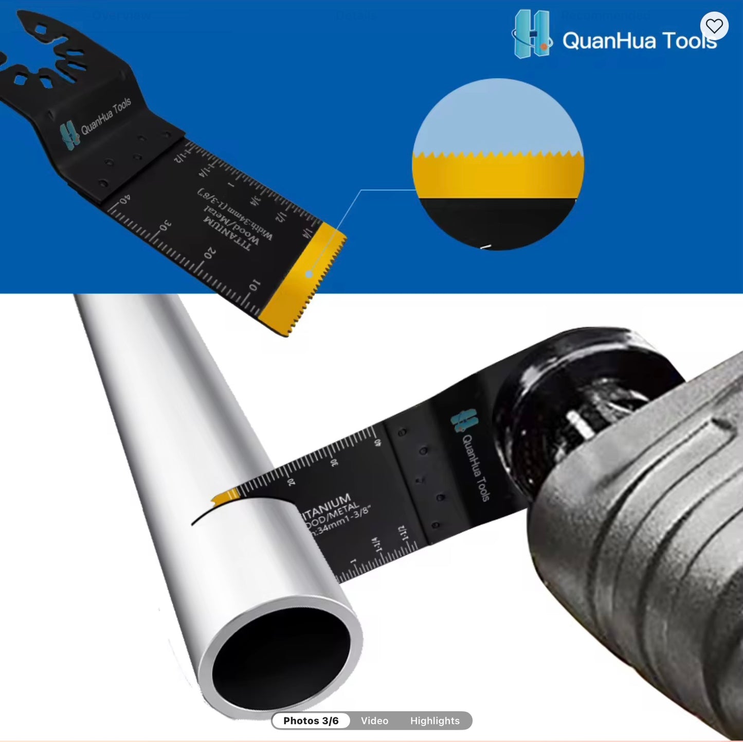 9 stk. Multi-cutter bladers pakke!